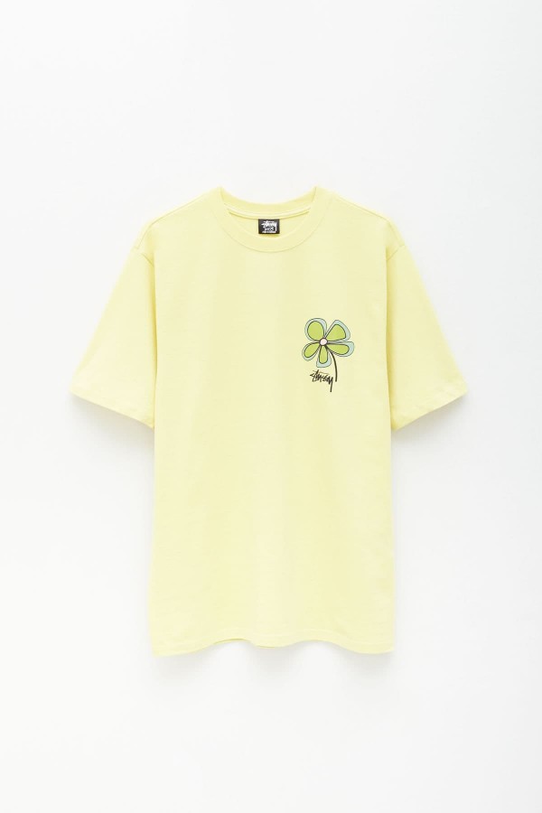 STUSSY YELLOW FLOWER T-SHIRT IAMNUE