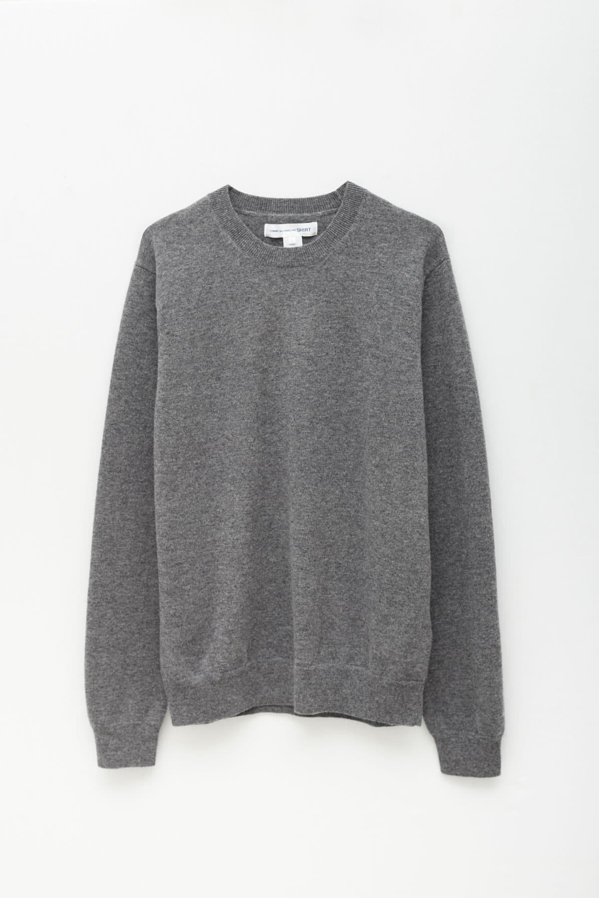 COMME DES GARCONS SHIRT FOREVER TOP GREY CREWNECK IAMNUE