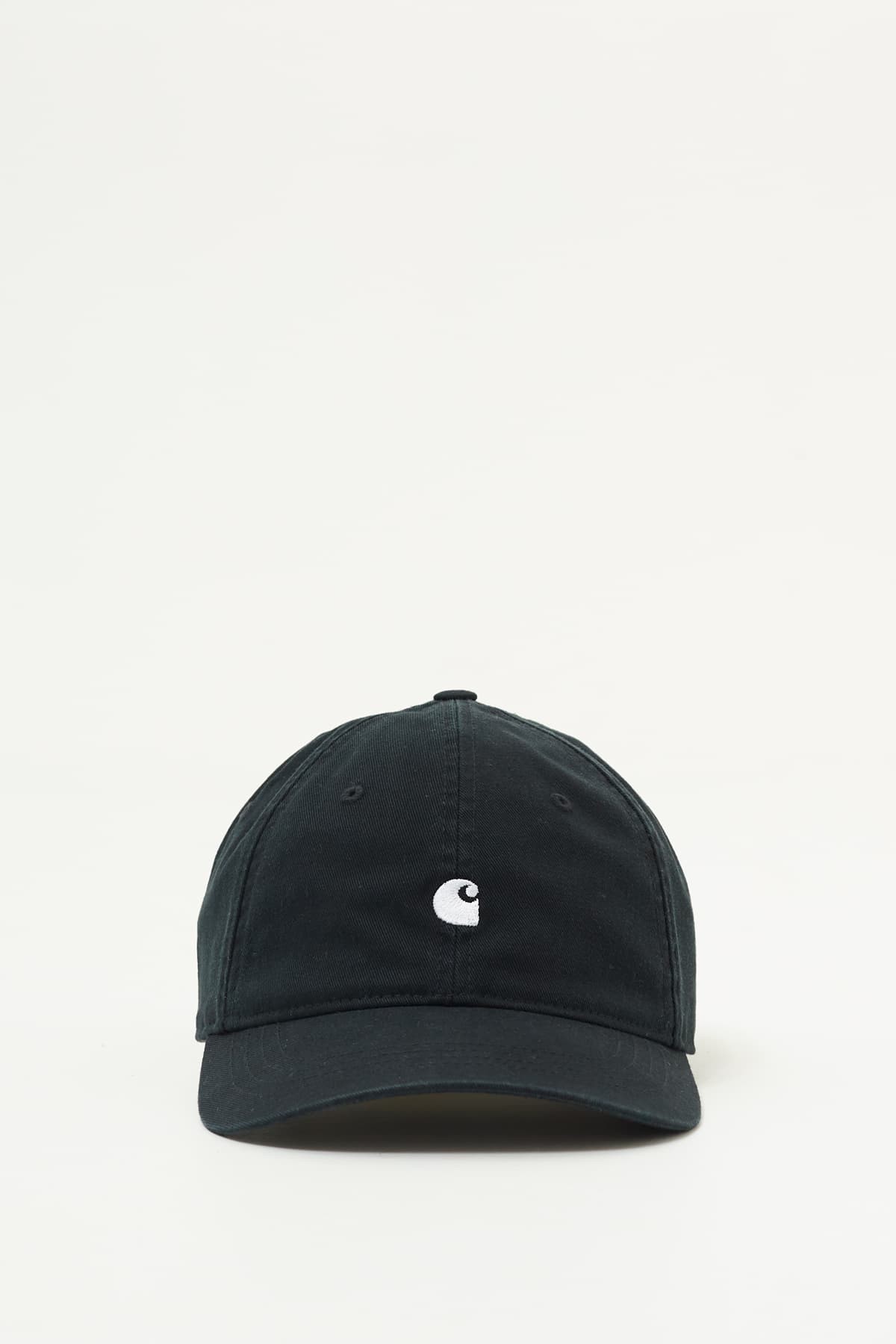 CARHARTT WIP BLACK MADISON LOGO CAP IAMNUE