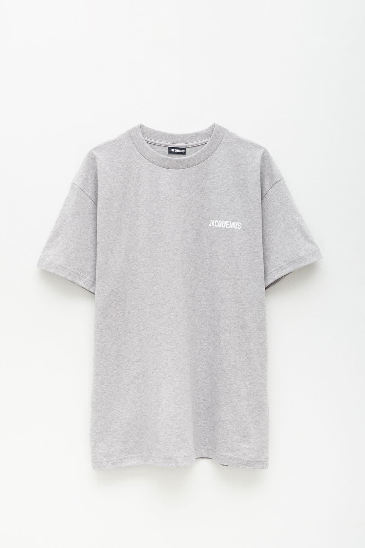JACQUEMUS GREY MINI LOGO T-SHIRT IAMNUE