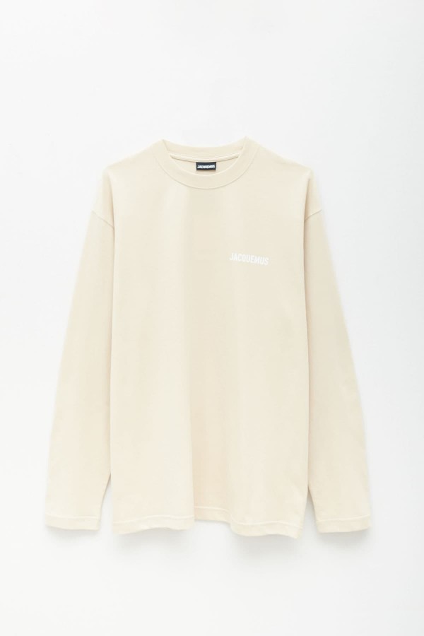 JACQUEMUS BEIGE MINI LOGO LS T-SHIRT IAMNUE
