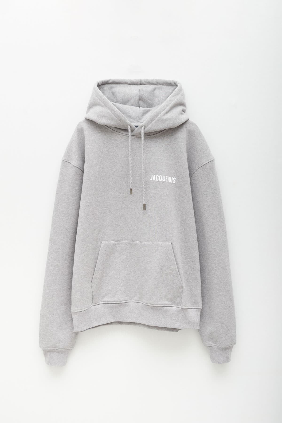 JACQUEMUS GREY MINI LOGO HOODIE IAMNUE