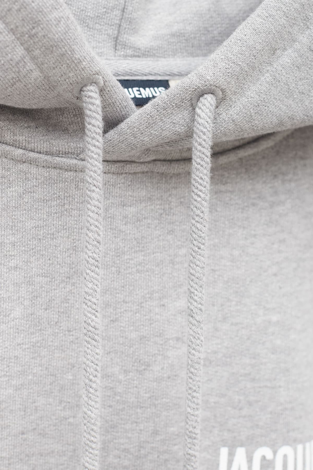 JACQUEMUS GREY MINI LOGO HOODIE IAMNUE