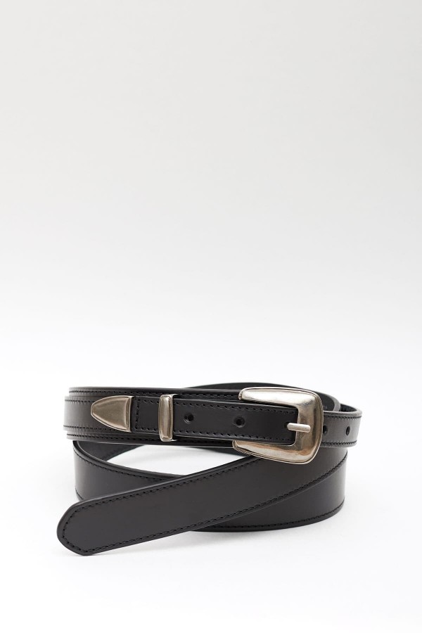 LEMAIRE BLACK MINIMAL WESTERN BELT IAMNUE