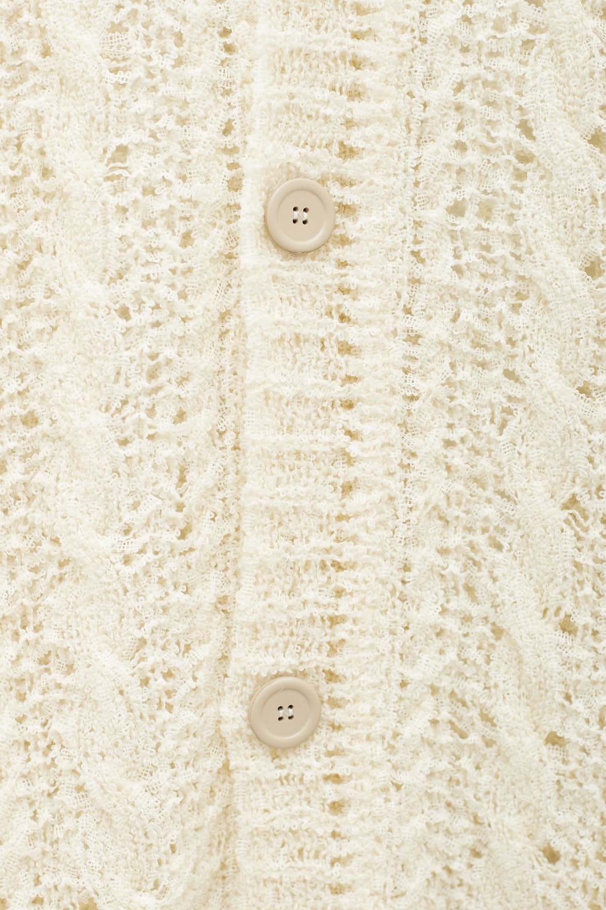 OUR LEGACY WHITE SHEER CABLE BIG CARDIGAN