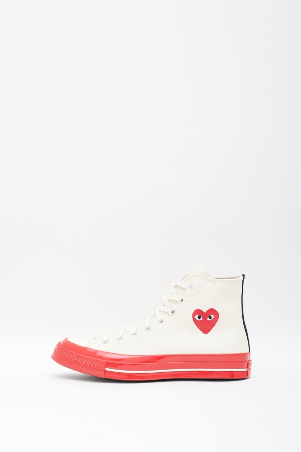 COMME DES GARCONS PLAY CONVERSE BEIGE P1K124 CHUCK TAYLOR 70 HIGH SNEAKERS IAMNUE