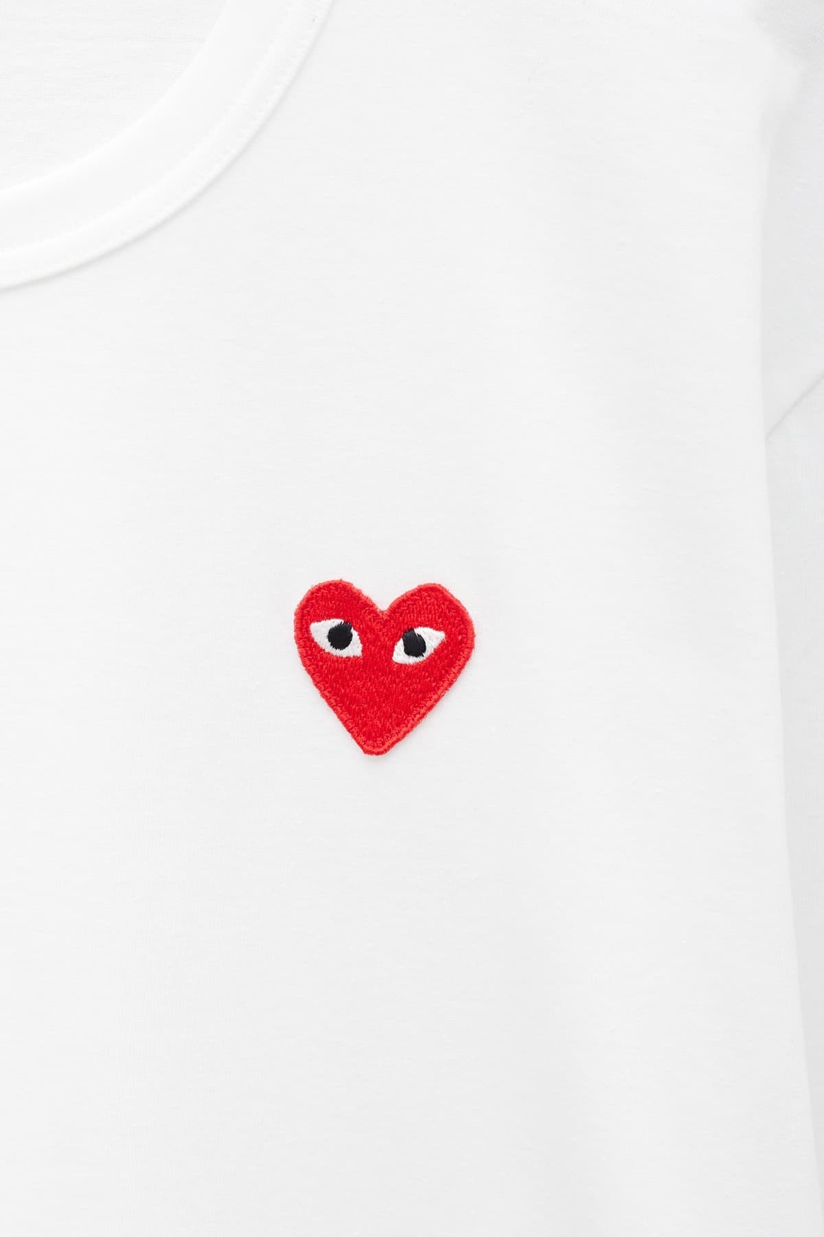 COMME DES GARCONS PLAY WHITE P1T308 LS T-SHIRT IAMNUE
