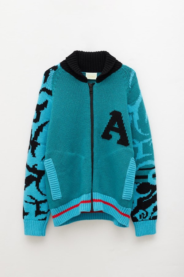 ARIES BLUE VARSITY THRU ZIP JACKET IAMNUE
