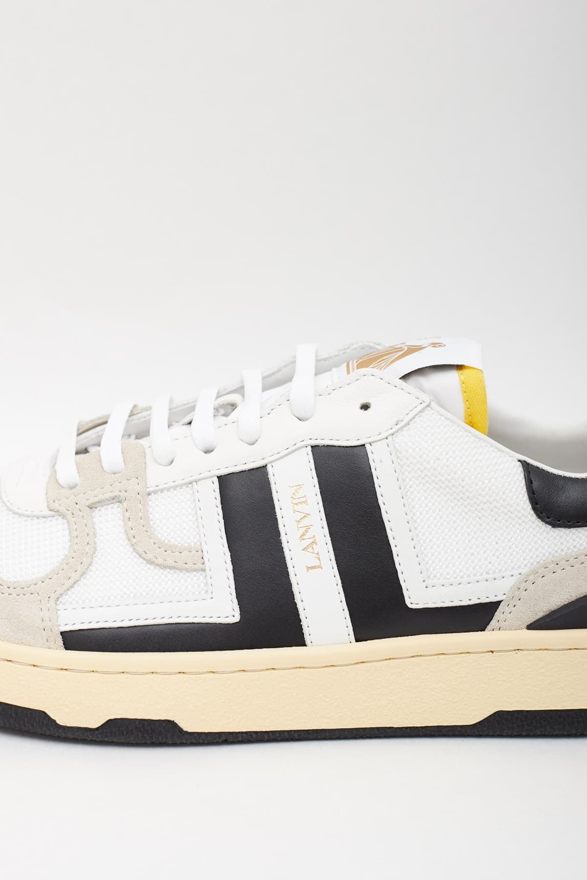 LANVIN WHITE BLACK CLAY SNEAKERS IAMNUE