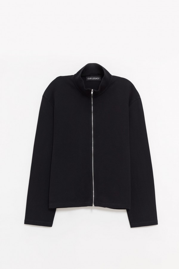 OUR LEGACY BLACK ATHLETIC SHRUNKEN FULLZIP JACKET IAMNUE