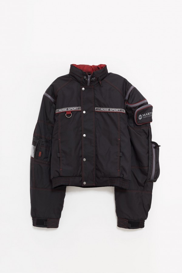 MARTINE ROSE BLACK BUMBAG JACKET IAMNUE