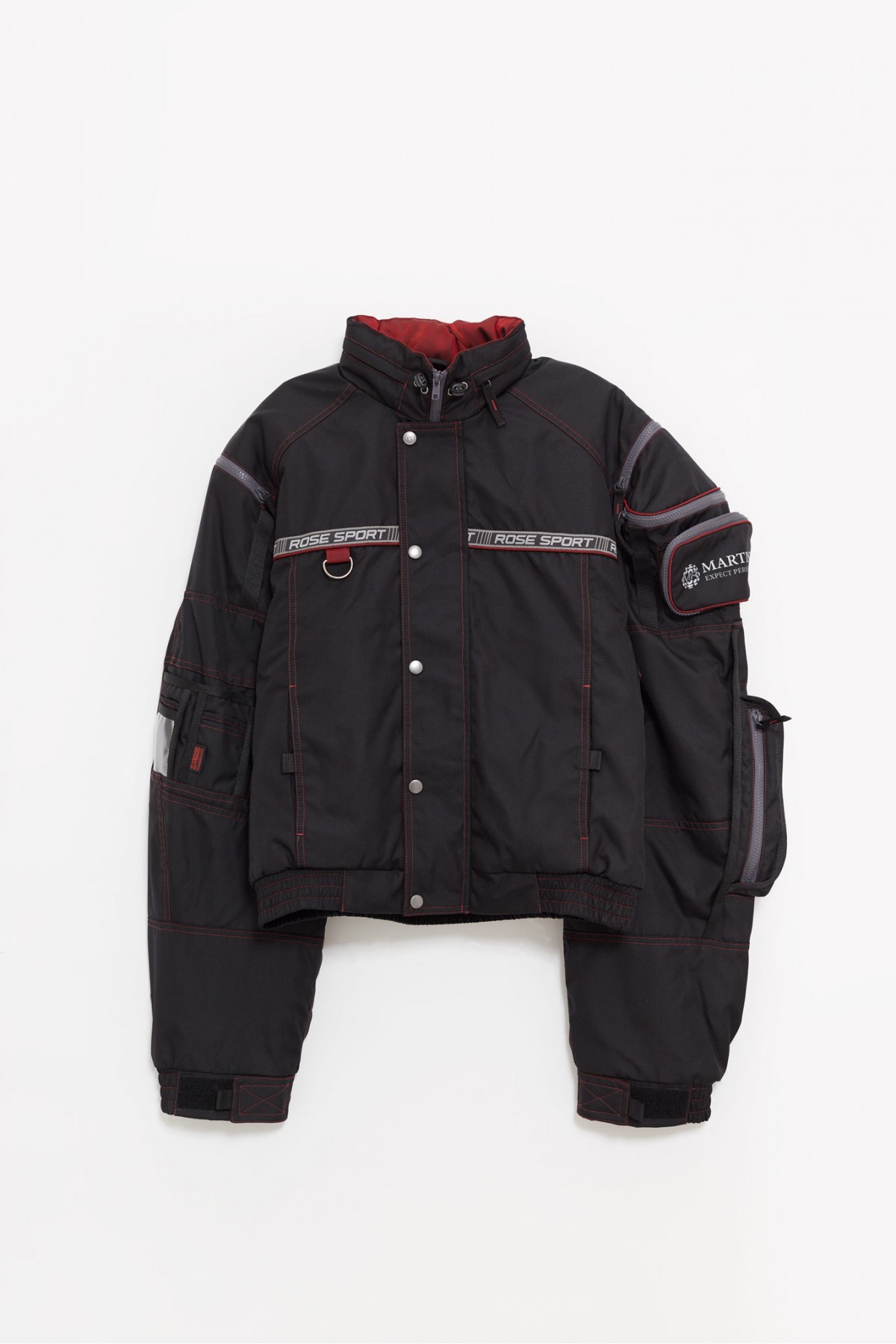 MARTINE ROSE BLACK BUMBAG JACKET IAMNUE