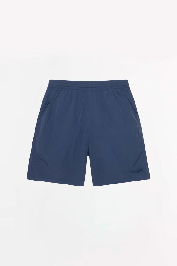 STUSSY NAVY COURT SHORTS IAMNUE