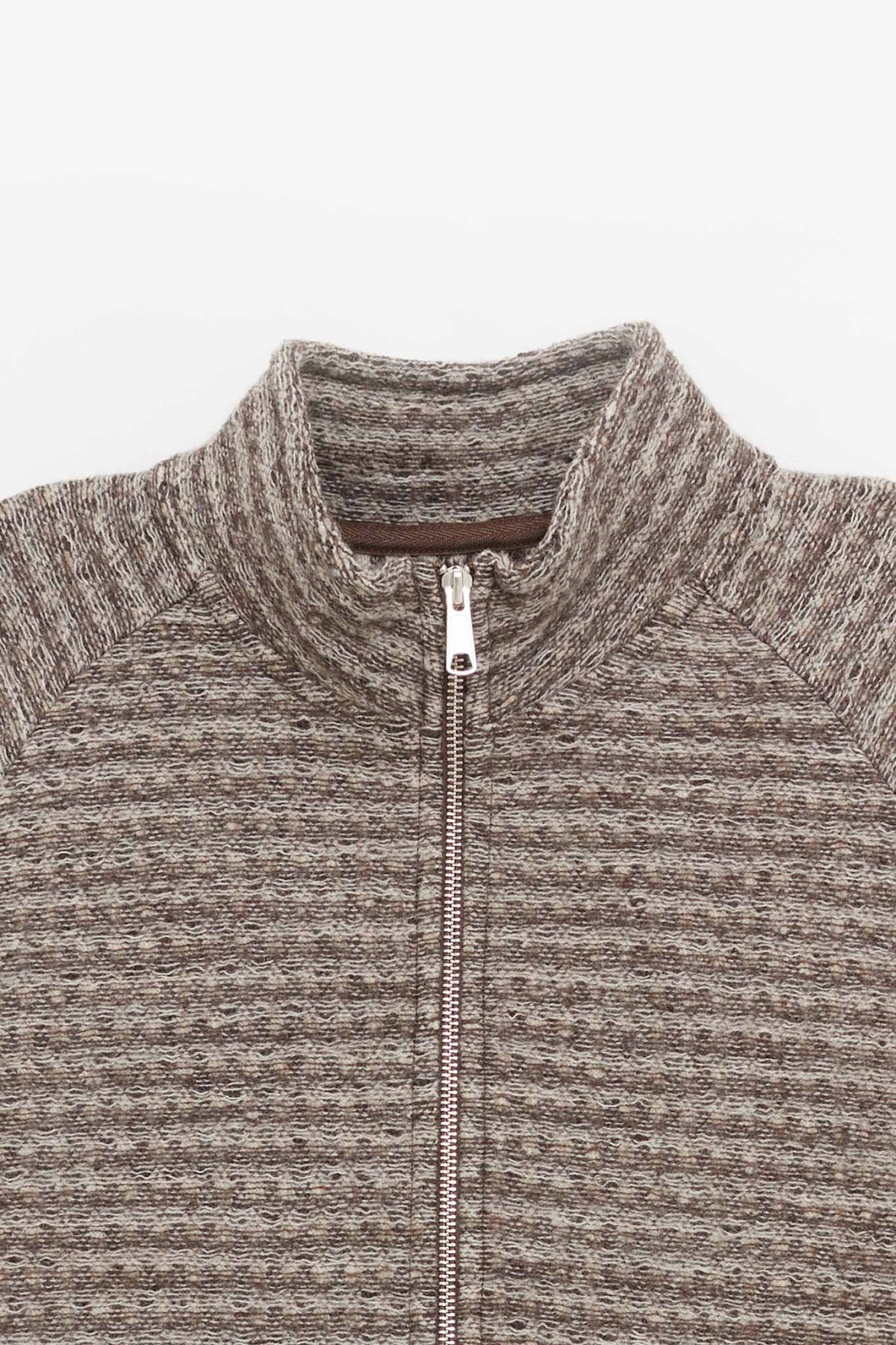 MFPEN SHREDDED BROWN LEISURE ZIP UP JACKET IAMNUE