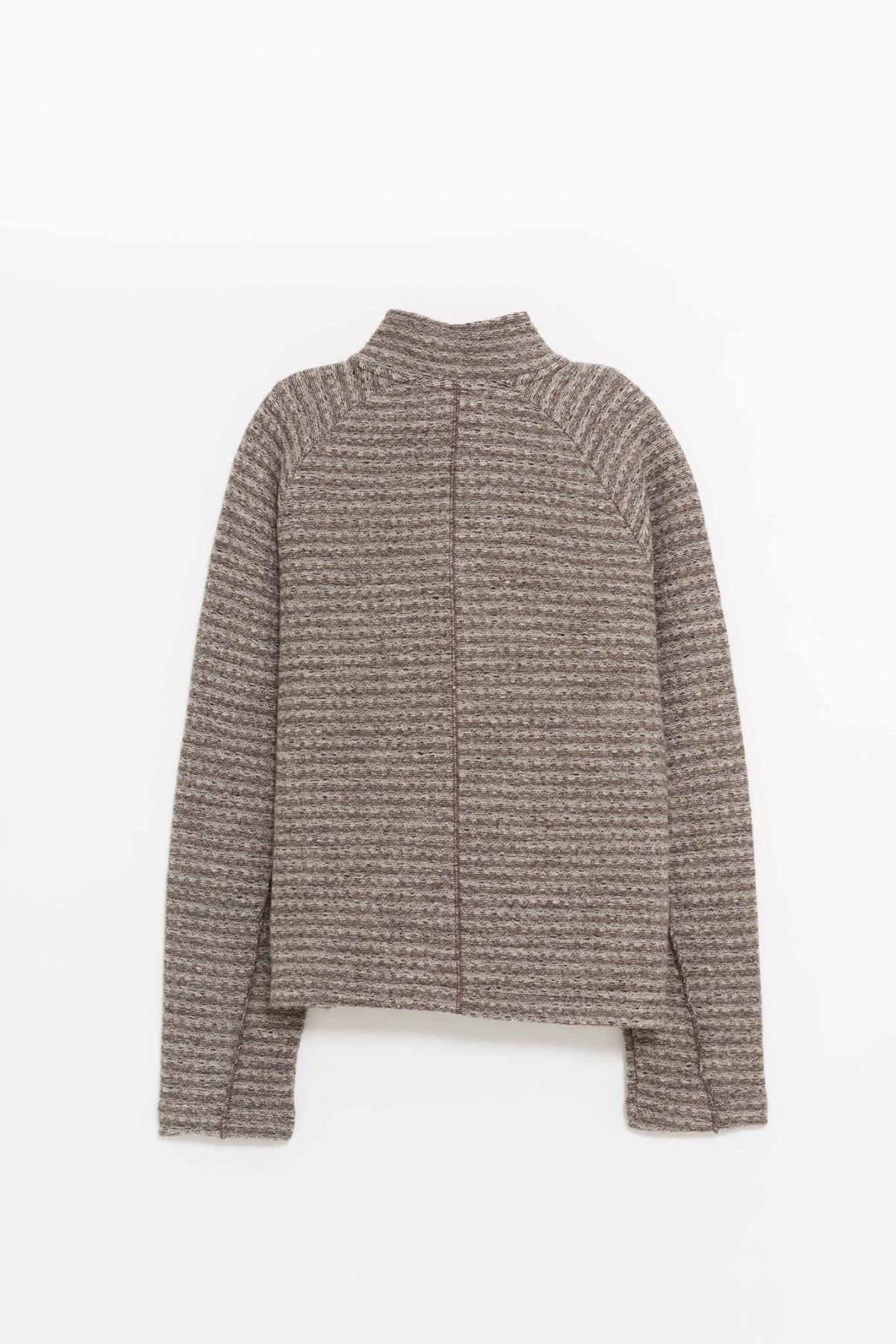 MFPEN SHREDDED BROWN LEISURE ZIP UP JACKET IAMNUE