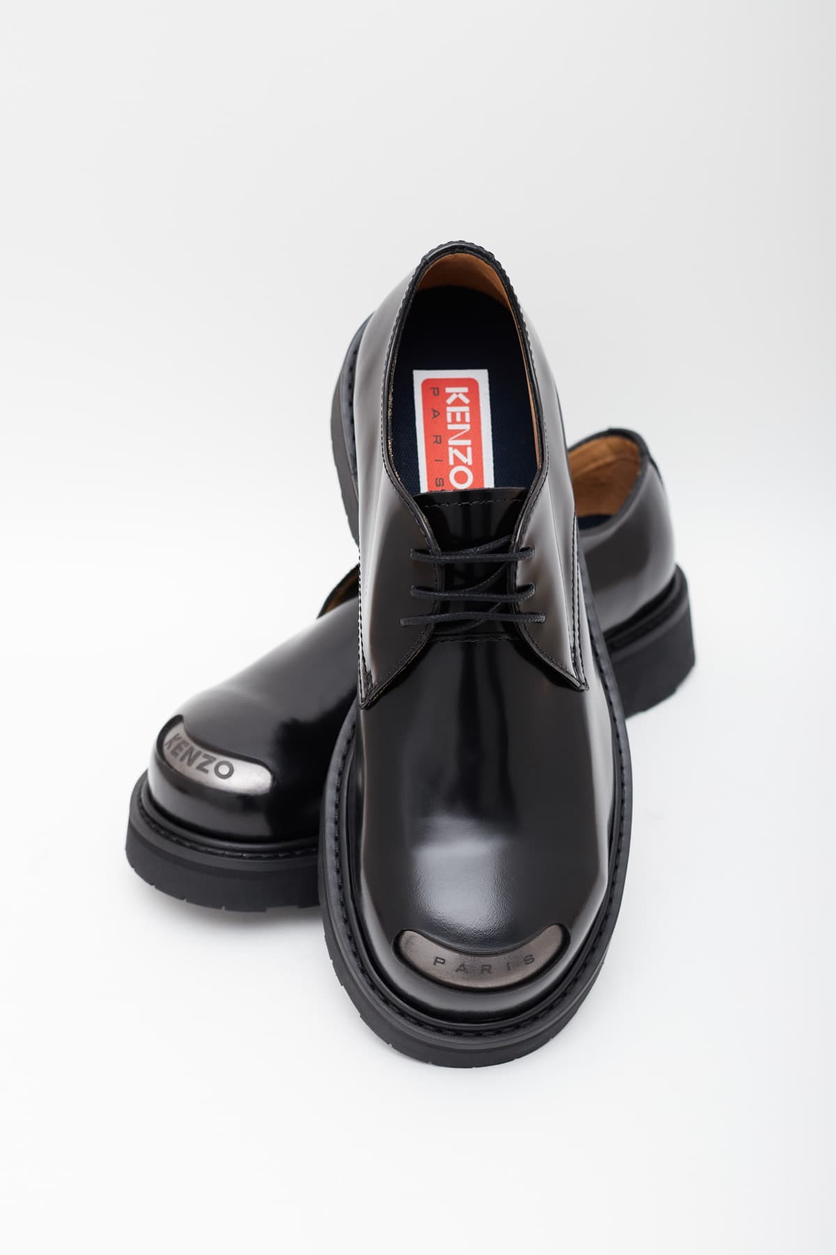 KENZO BLACK KENZOSMILE DERBY SHOES | IAMNUE