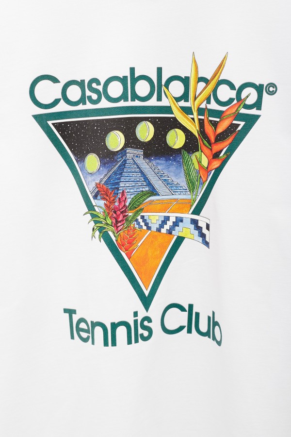 Shop Casablanca White Casa Racing T-Shirt
