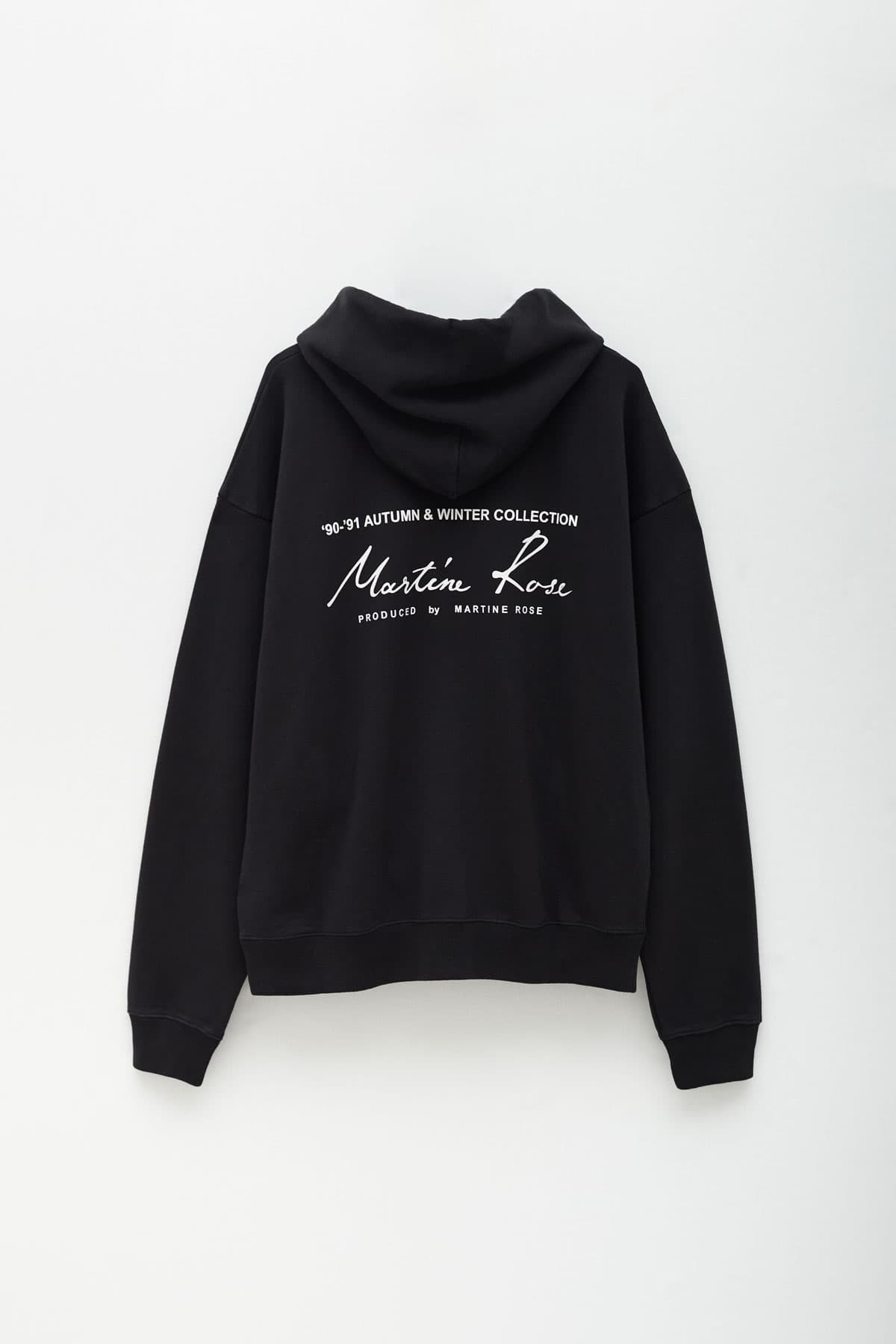 MARTINE ROSE BLACK CLASSIC HOODIE | IAMNUE