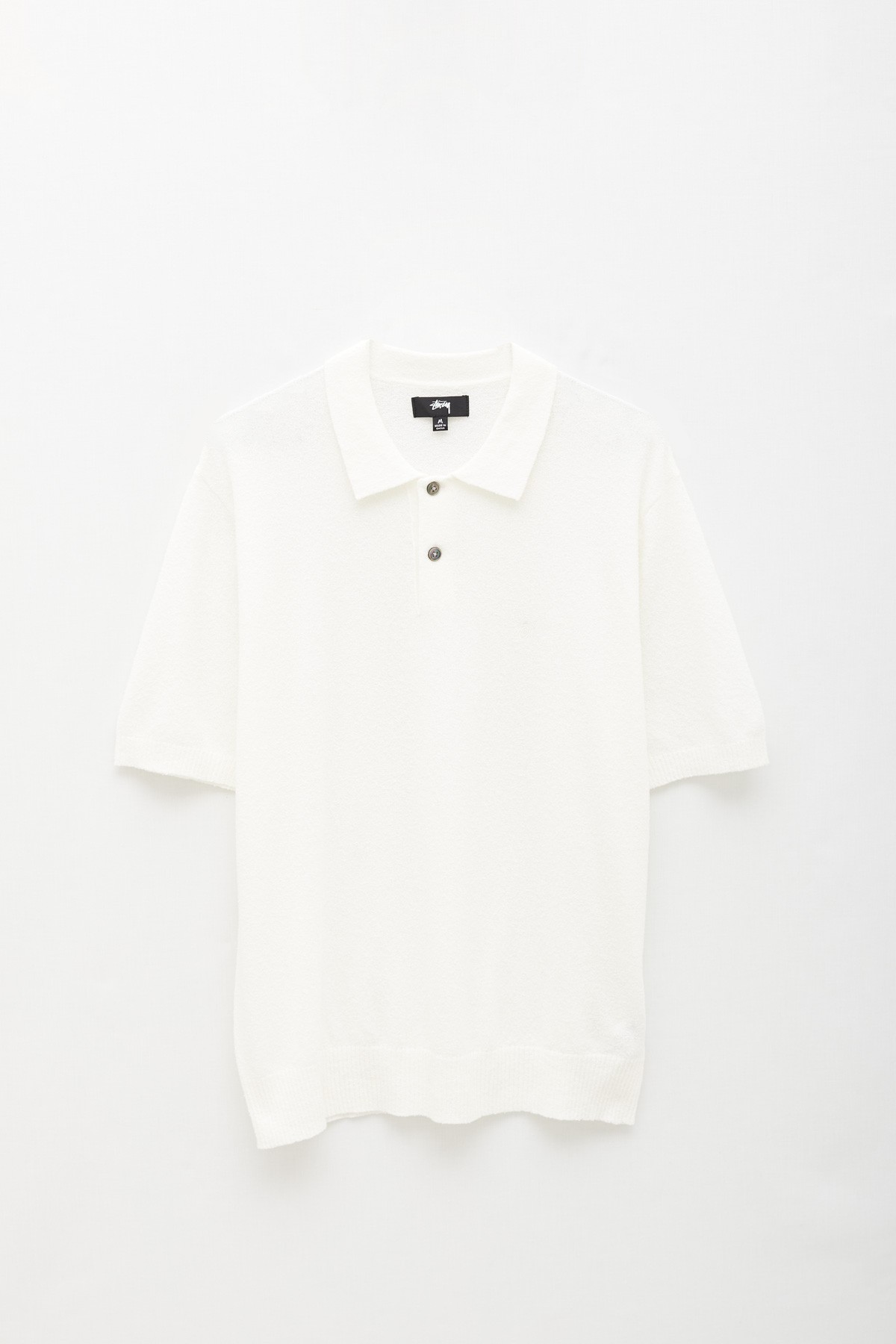 STUSSY BONE TEXTURED SS POLO SWEATER | IAMNUE