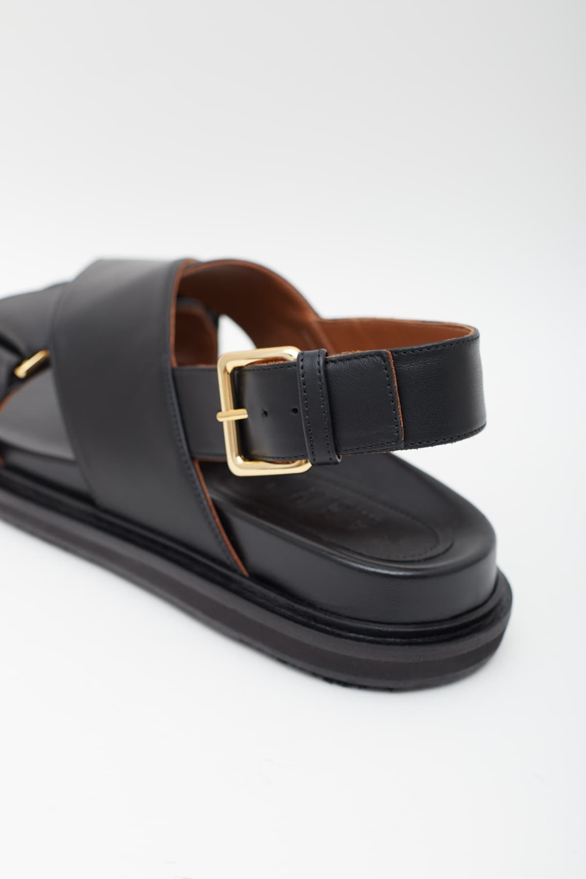 Marni Gold & Black Fussbett Sandals | Lyst Australia