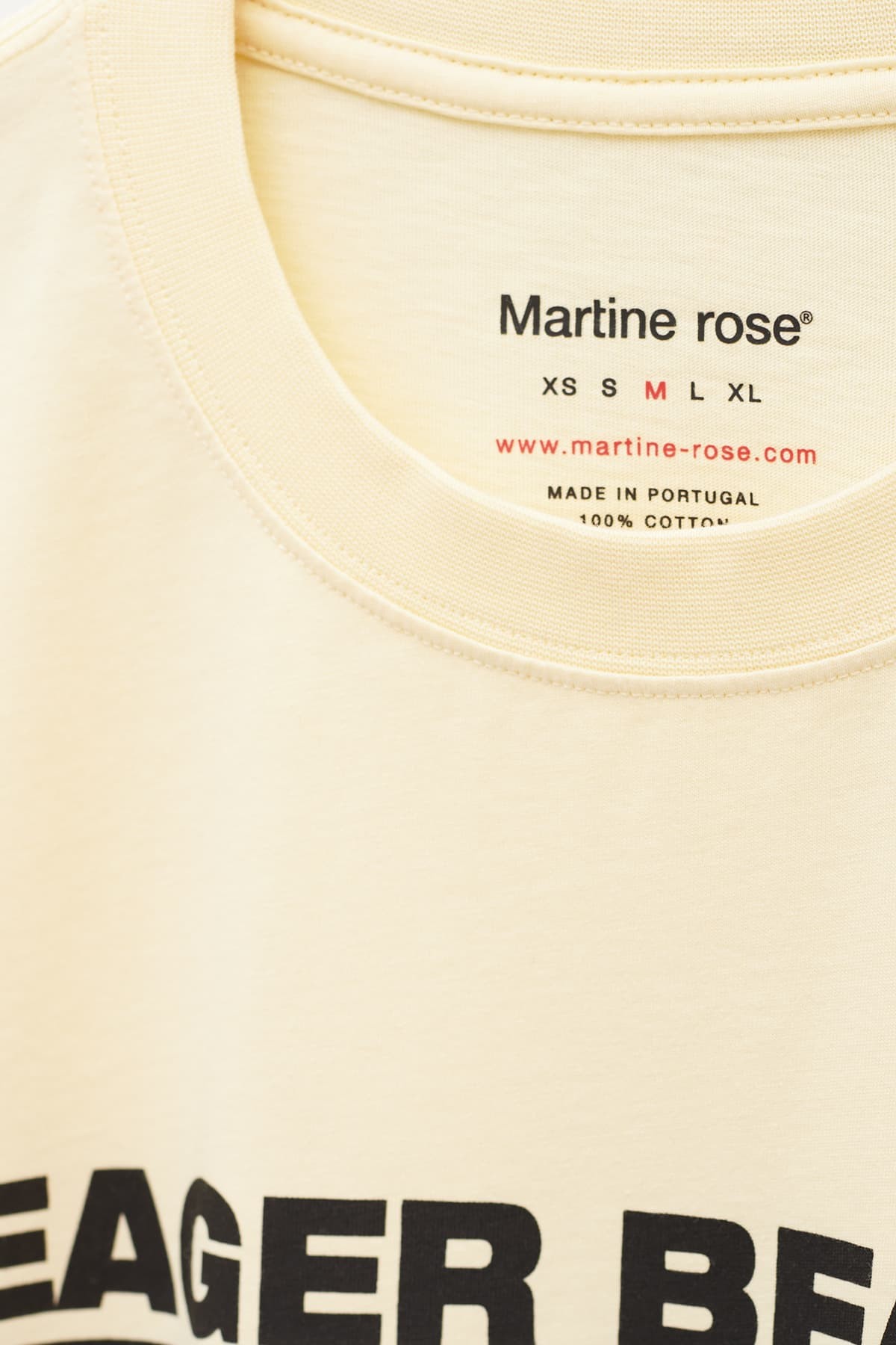 MARTINE ROSE VANILLA CLASSIC PRINT T-SHIRT