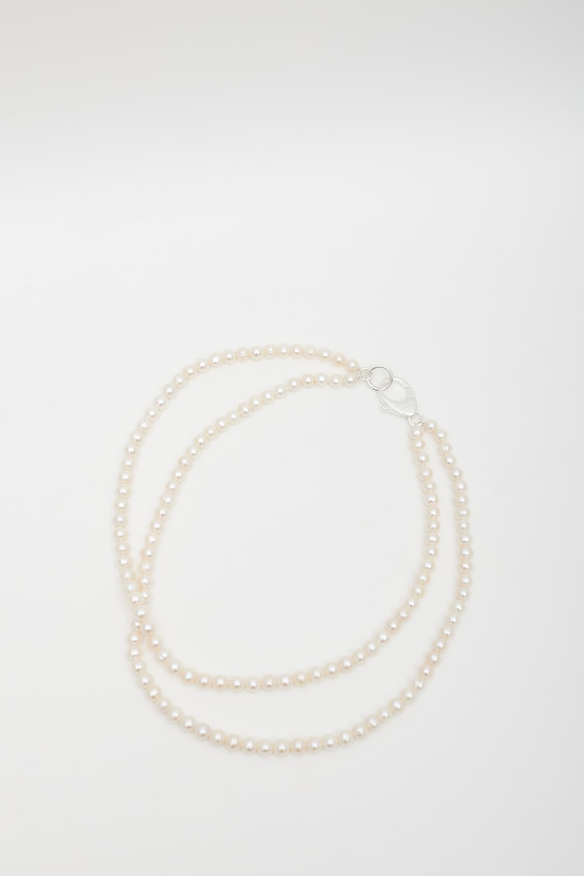 HATTON LABS STERLING SILVER DOUBLE PEARL CHAIN IAMNUE