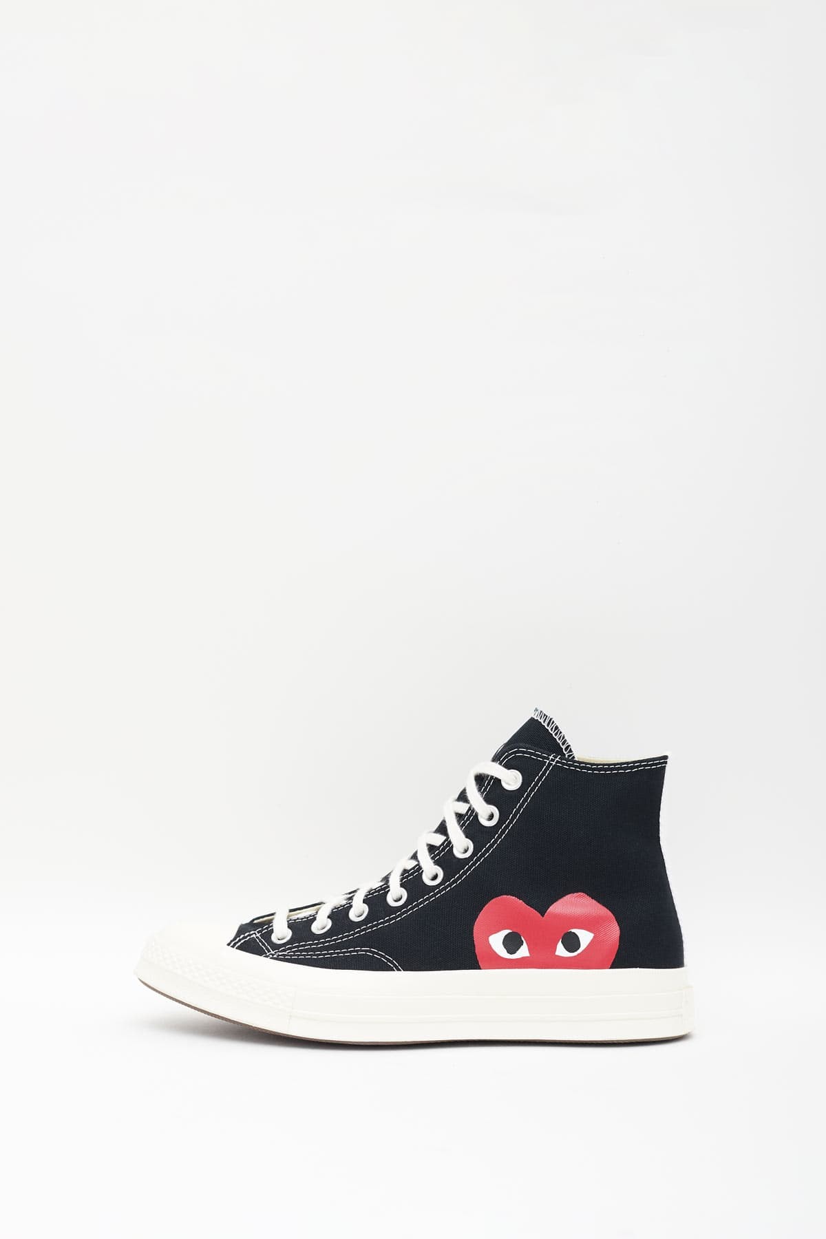 COMME DES GARCONS PLAY CONVERSE BLACK CHUCK TAYLOR 70 HIGH SNEAKERS IAMNUE