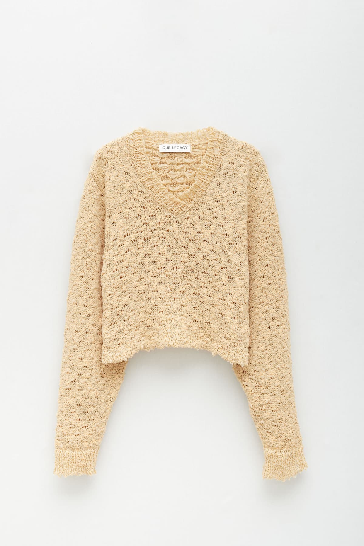 OUR LEGACY BEIGE FAUX CORD INTACT TWO FACE KNIT IAMNUE