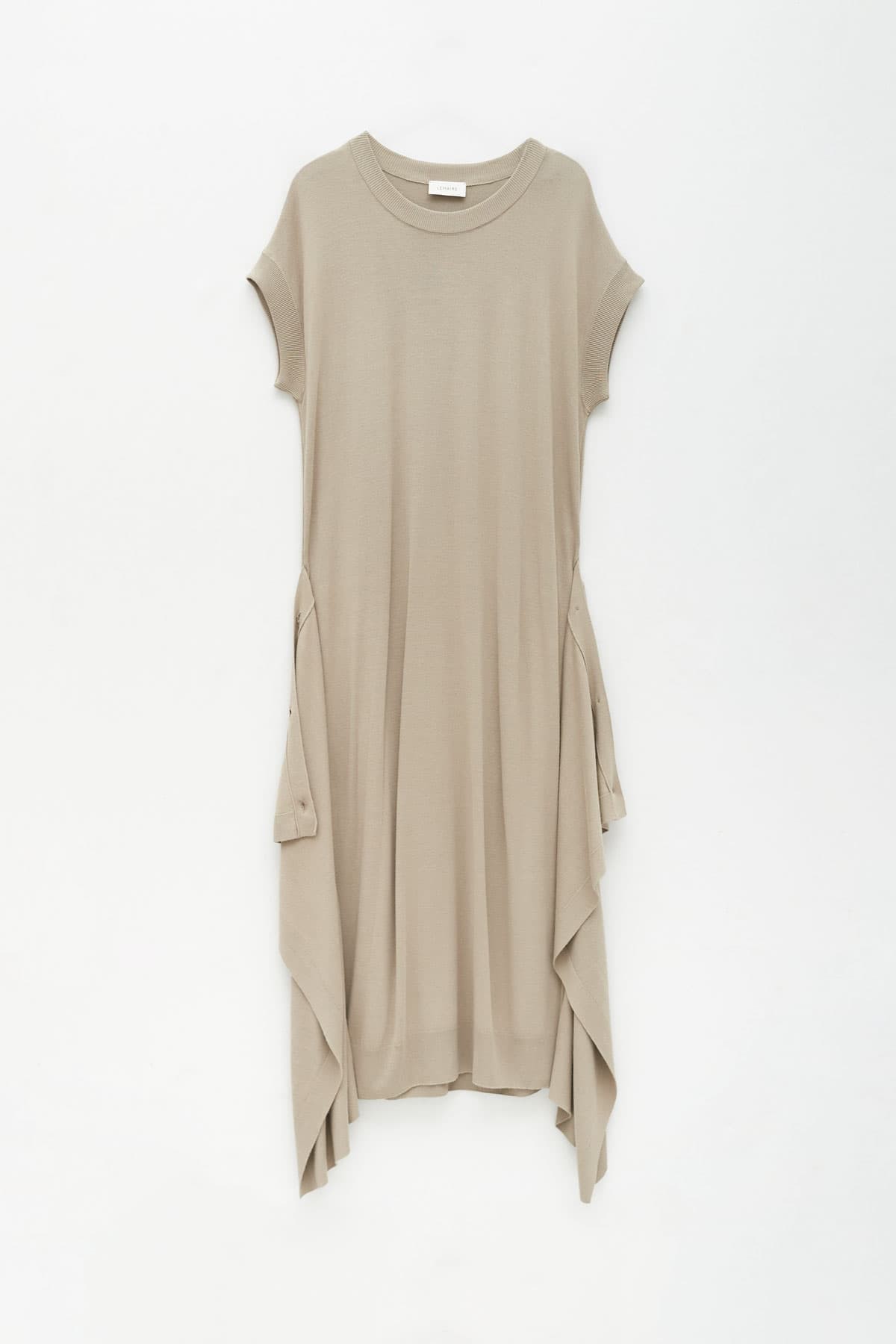 LEMAIRE LIGHT TAUPE DOUBLE LAYER SKIRT DRESS IAMNUE