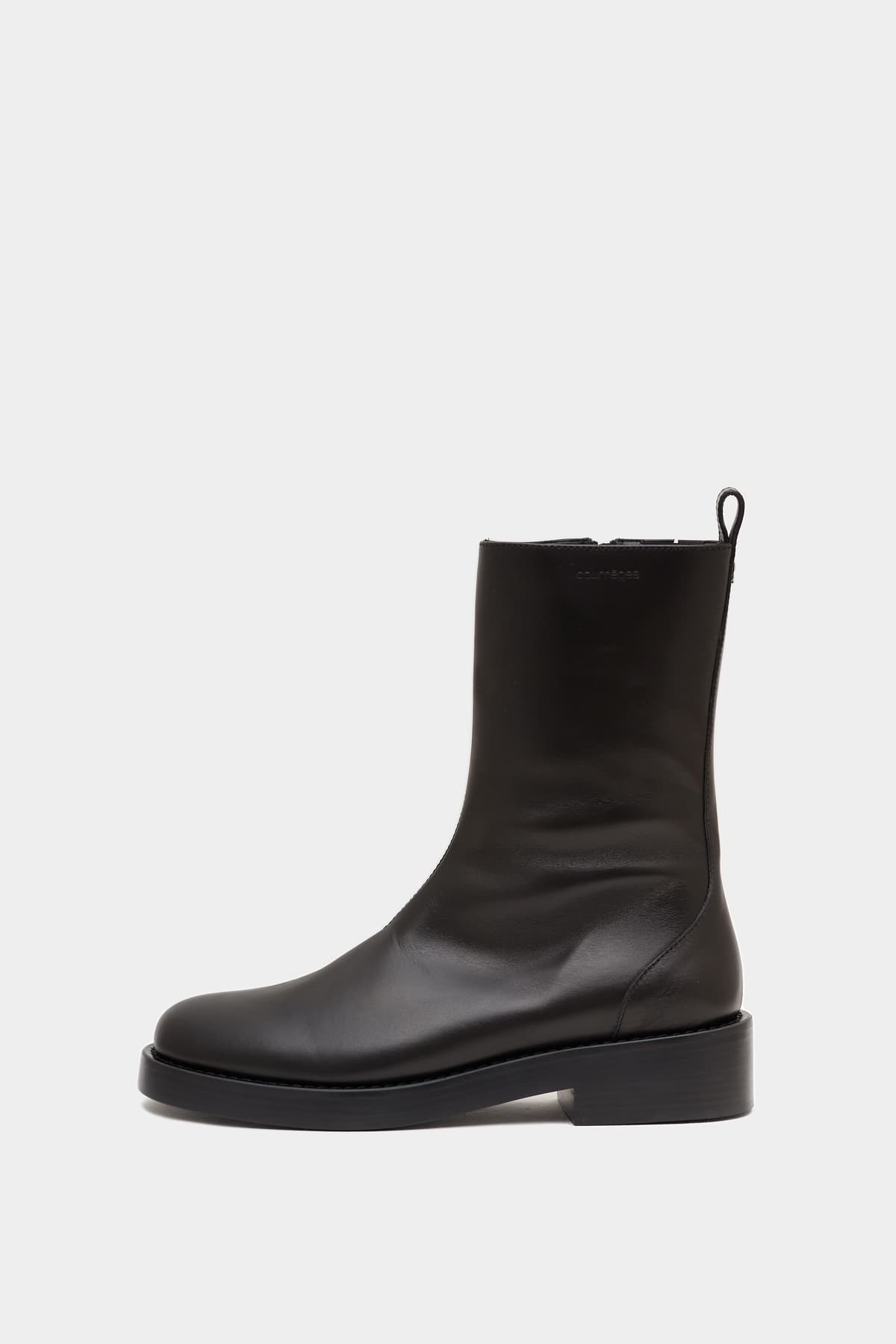 COURREGES BLACK RIDER LEATHER BOOTS IAMNUE