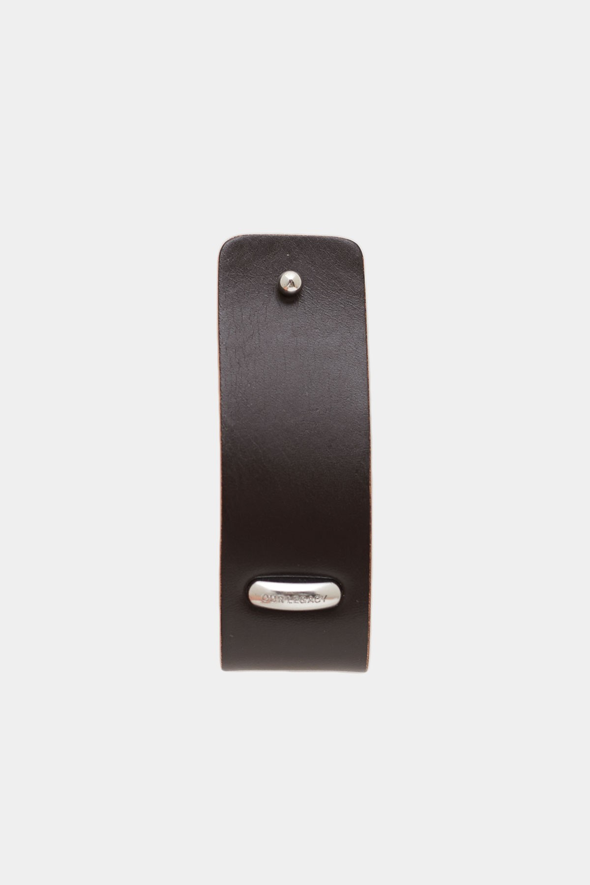 OUR LEGACY BROWN LEATHER PIERCED KEY HOLDER IAMNUE