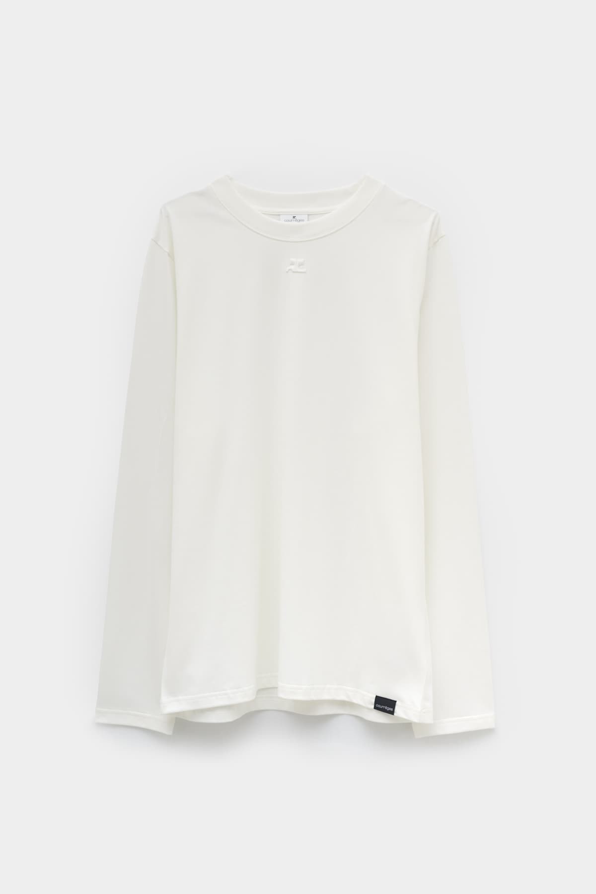 COURREGES HERITAGE WHITE AC STRAIGHT LS T-SHIRT IAMNUE