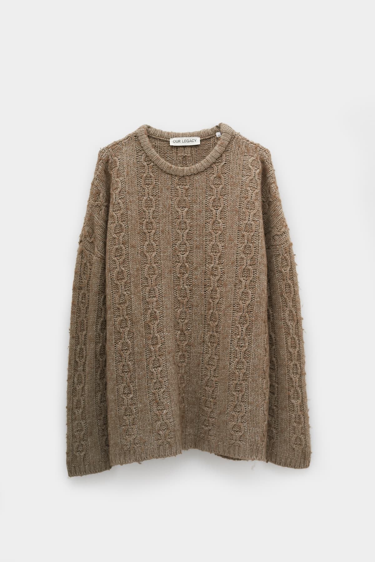 OUR LEGACY BEIGE PEAFOWL FUNKY CHAIN POPOVER SWEATER IAMNUE