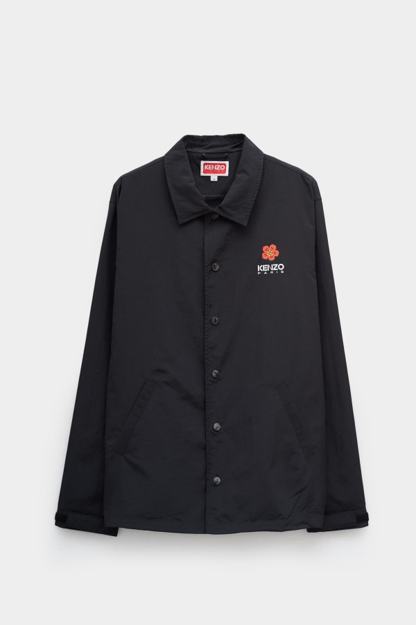 KENZO BLACK BOKE PLACED LIGHT COACH JACKET