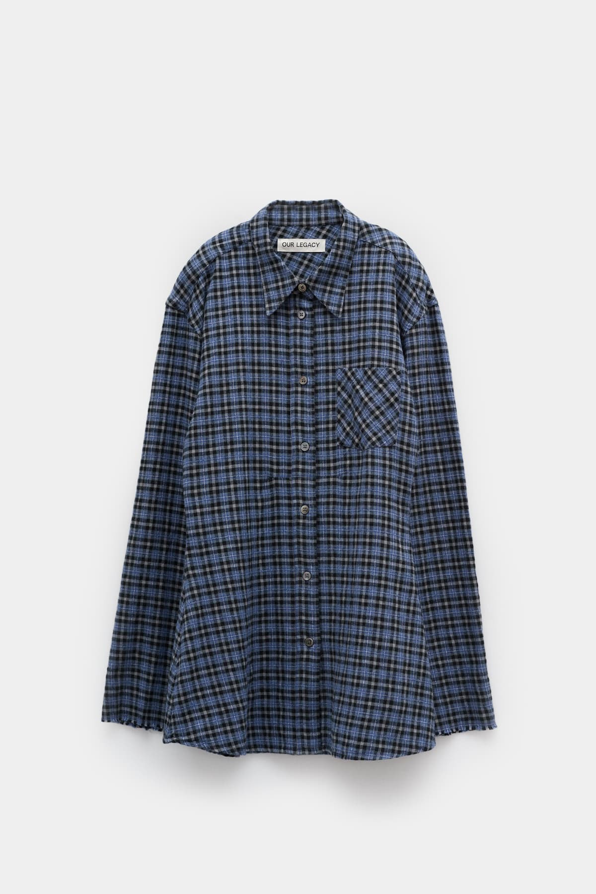 OUR LEGACY BLUE CANTRELL CHECK DAISY SHIRT IAMNUE