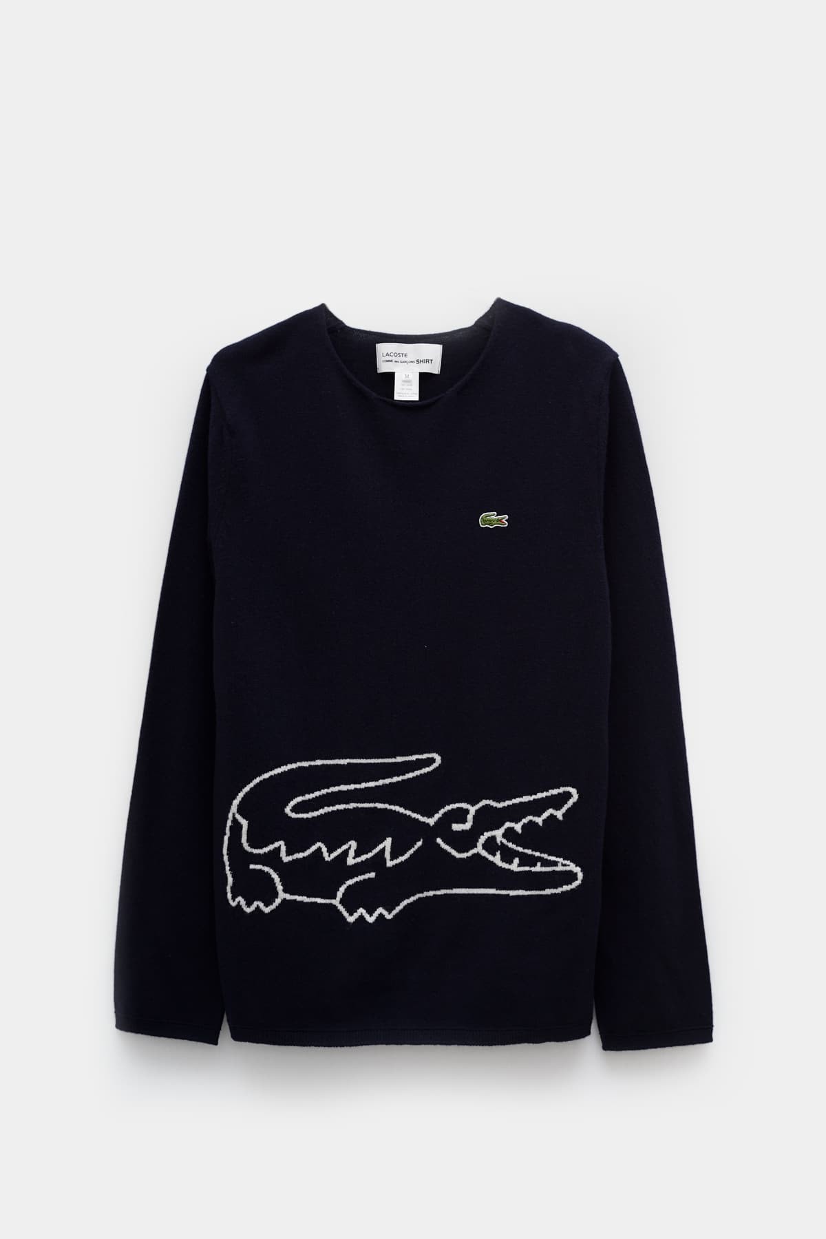 COMME DES GARCONS SHIRT X LACOSTE NAVY SWEATER IAMNUE