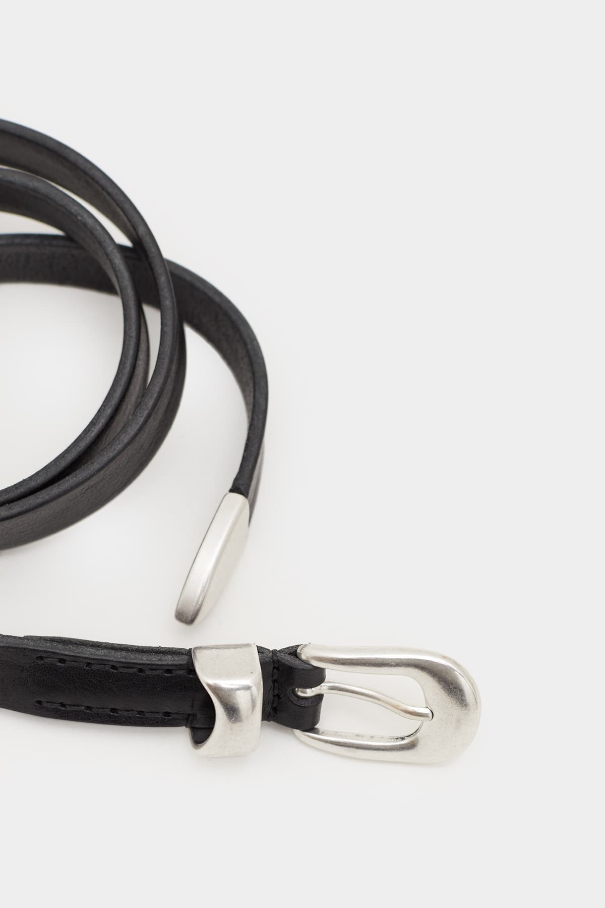 OUR LEGACY BLACK LEATHER 2CM BELT