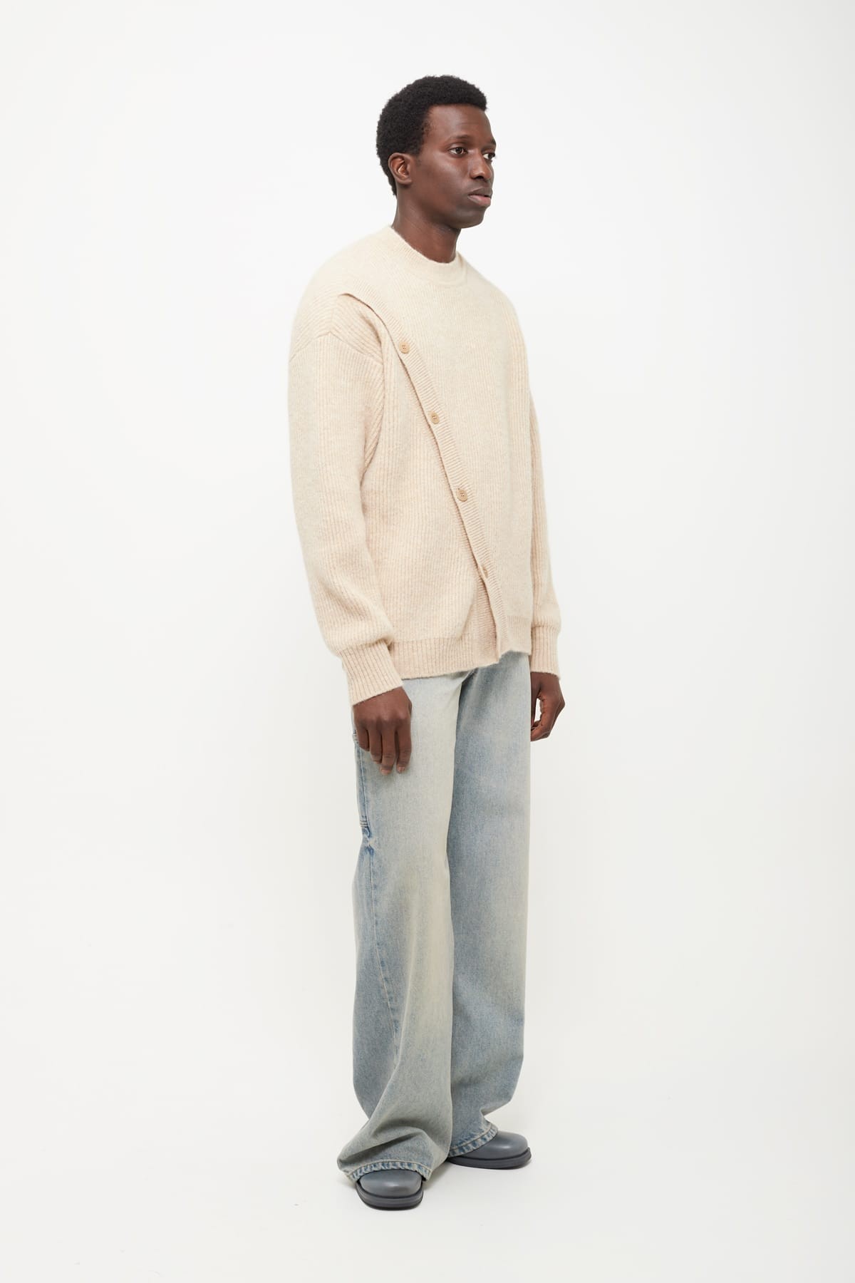 JACQUEMUS BEIGE LE PAU CARDIGAN | IAMNUE JACQUEMUS BEIGE LE PAU CARDIGAN | IAMNUE
