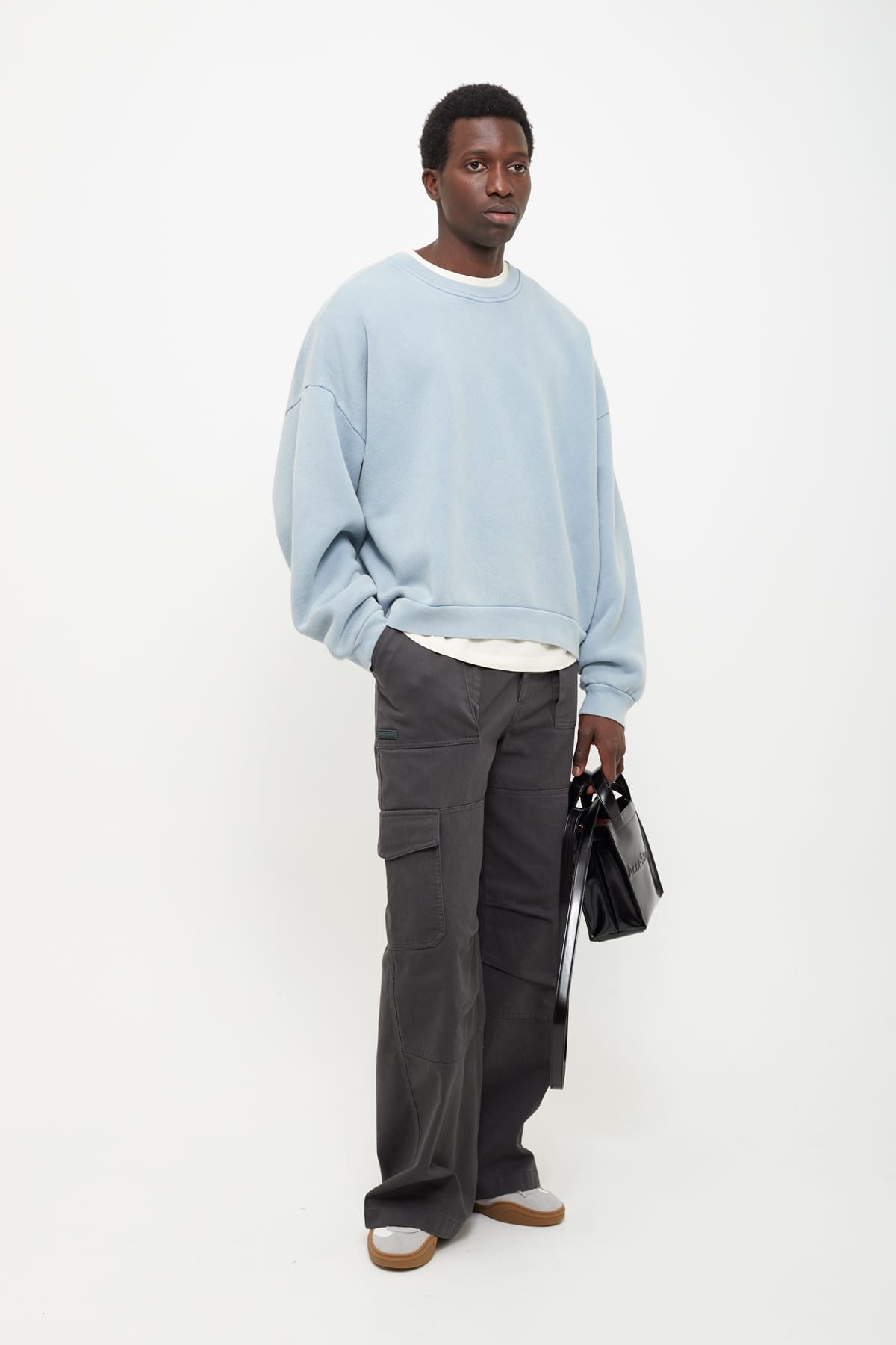 ACNE STUDIOS OLD BLUE GLOVE FIT SWEATSHIRT IAMNUE