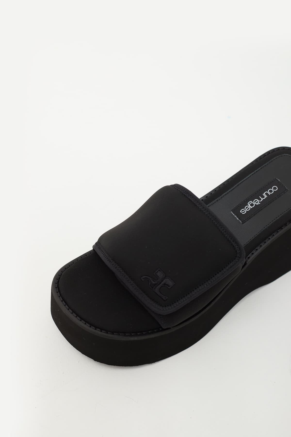 COURREGES BLACK SCUBA WAVE SLIP-ON SANDAL | IAMNUE
