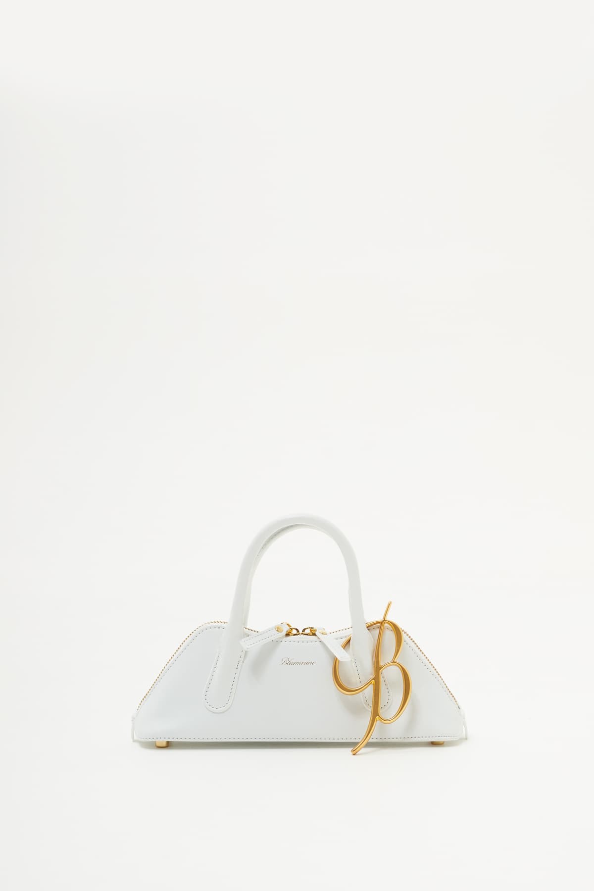 BLUMARINE OPTIC WHITE MINI BAGETTE SHOULDER BAG IAMNUE