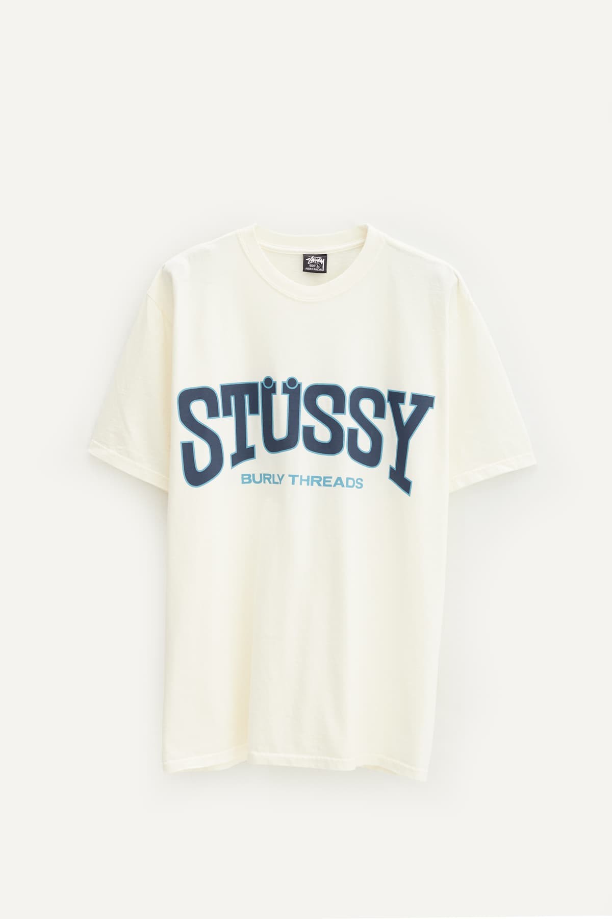 STUSSY NATURAL BURLY THREADS PIG DYED T-SHIRT IAMNUE