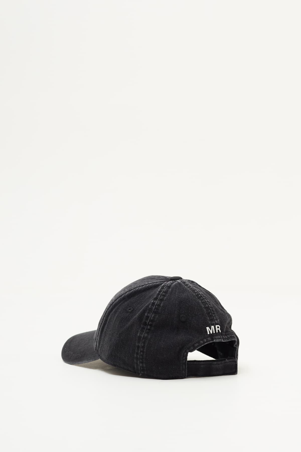 MARTINE ROSE WASHED BLACK SIGNATURE CAP | IAMNUE