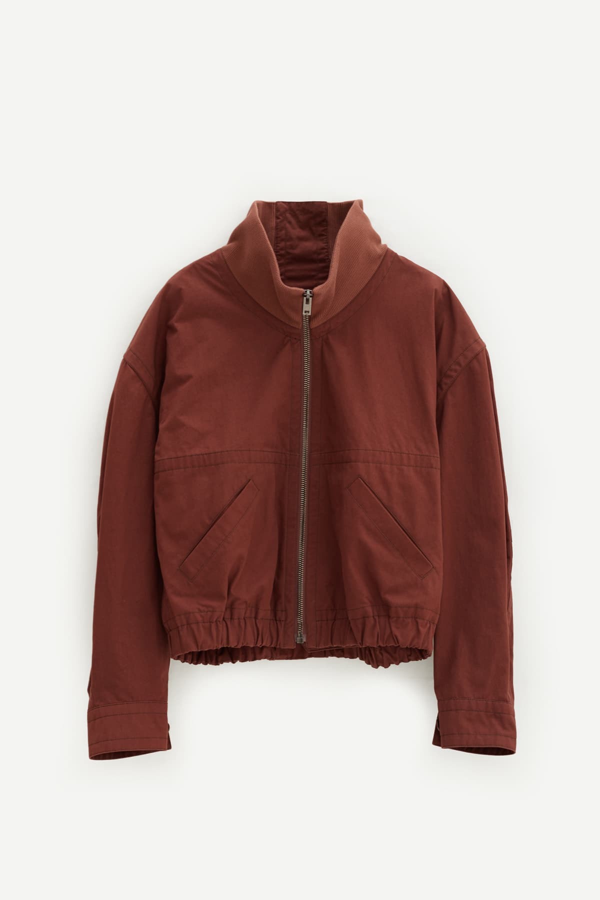 LEMAIRE CHOCOLATE FONDANT DOUBLE LAYER BLOUSON IAMNUE