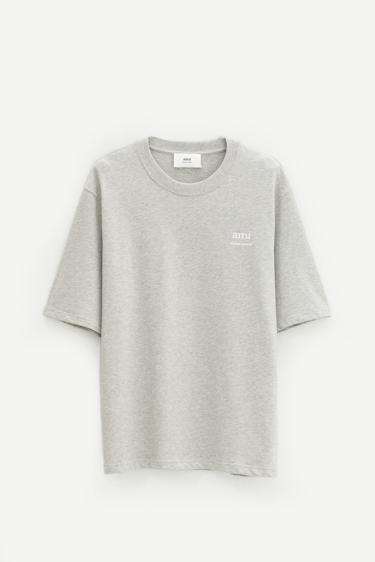 AMI HEATHER GREY AMI ALEXANDRE MATTIUSSI T-SHIRT IAMNUE