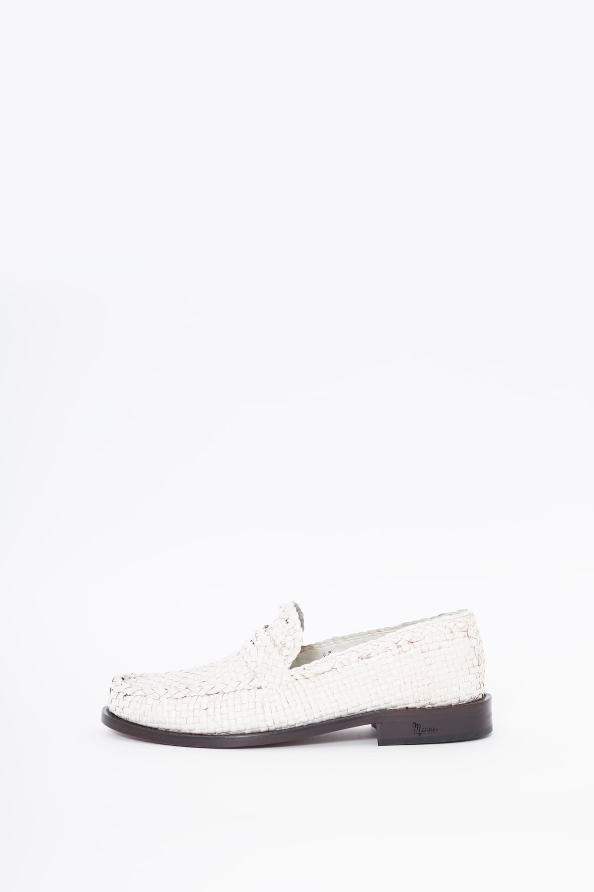 MARNI WHITE LOOM MOCASIN SHOE IAMNUE