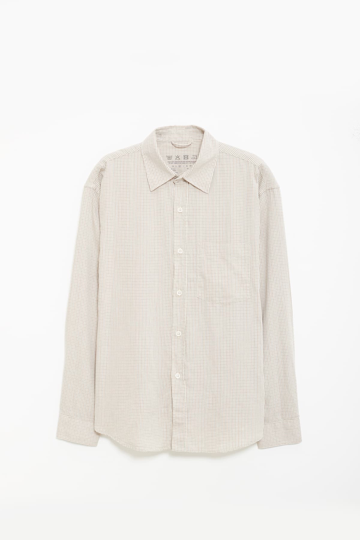 MFPEN BEIGE CHECK EXECUTIVE SHIRT IAMNUE