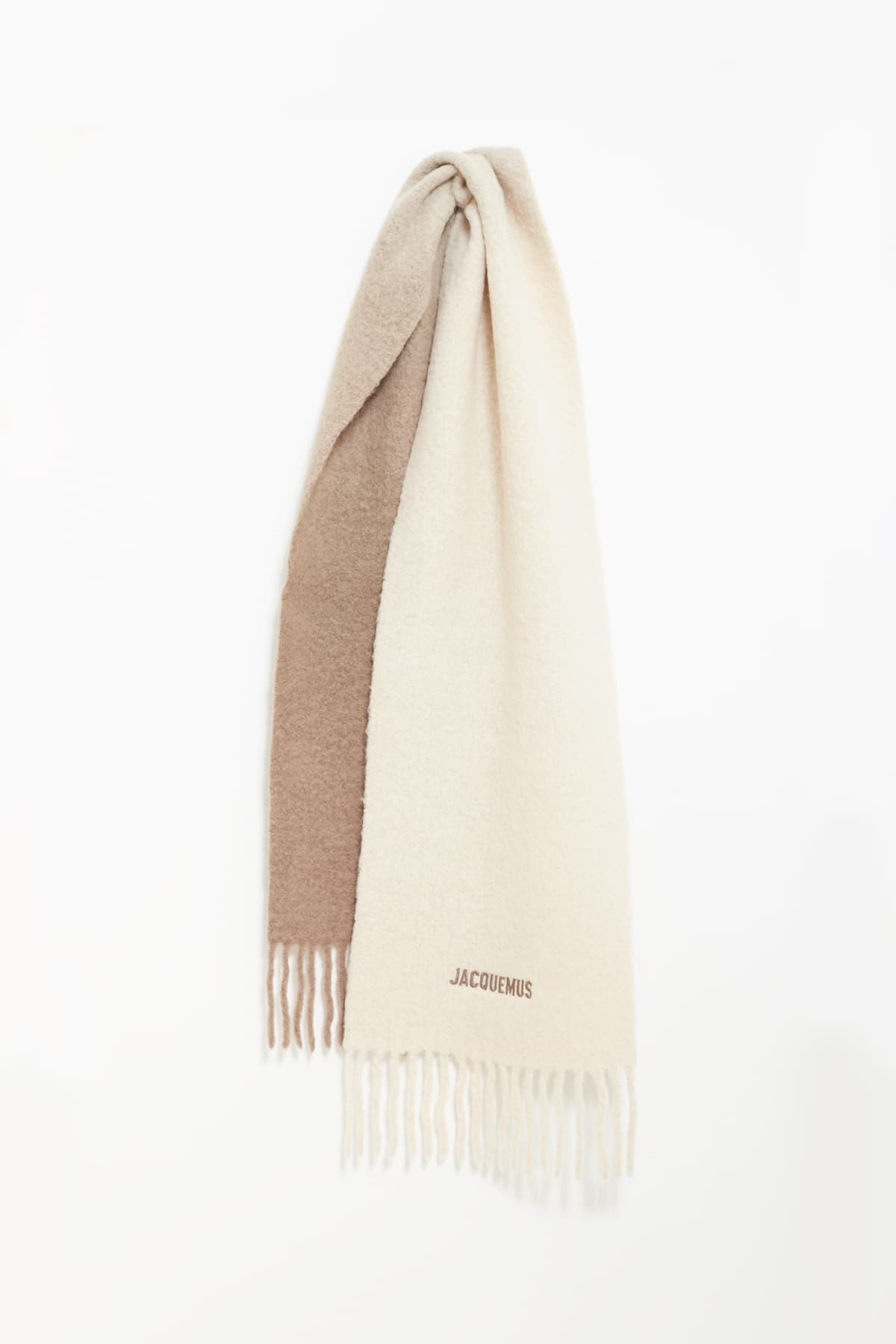 JACQUEMUS BEIGE L'ECHARPE MOISSON SCARF IAMNUE