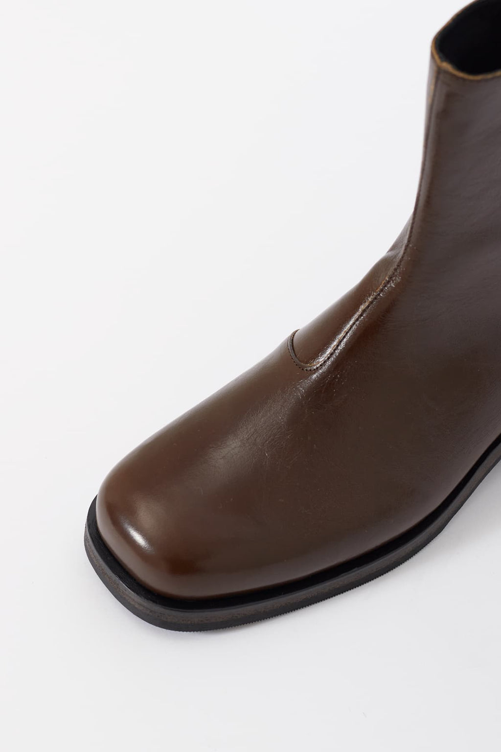 OUR LEGACY OLIVE LEATHER CAMION BOOTS