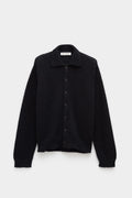 OUR LEGACY BLACK FUZZY ALPACA EVENING POLO CARDIGAN